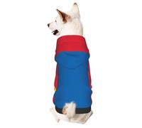 Dog Hoodie Sweatshirt for Fall and Winter, Cozy Pet Clothes for Outdoor Activities, Mongolian Flag Tie Dye Print Pets wear Hoodies