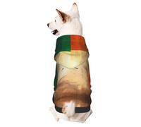 Dog Hoodie Sweatshirt for Fall and Winter, Cozy Pet Clothes for Outdoor Activities, Retro Irish Flag Tie Dye Print Pets wear Hoodies