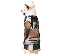 Dog Hoodie Sweatshirt for Fall and Winter, Cozy Pet Clothes for Outdoor Activities, Sad Tiger Tie Dye Print Pets wear Hoodies
