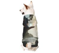 Dog Hoodie Sweatshirt for Fall and Winter, Cozy Pet Clothes for Outdoor Activities, Science Fiction Cabin Tie Dye Print Pets wear Hoodies