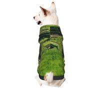 Dog Hoodie Sweatshirt for Fall and Winter, Cozy Pet Clothes for Outdoor Activities, Secret Temple Overgrown with Weeds Tie Dye Print Pets wear Hoodies