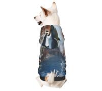 Dog Hoodie Sweatshirt for Fall and Winter, Cozy Pet Clothes for Outdoor Activities, Sharks, Outside of The 'Magic School' Tie Dye Print Pets wear Hoodies