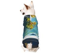 Dog Hoodie Sweatshirt for Fall and Winter, Cozy Pet Clothes for Outdoor Activities, Summer is Illusory, Lying on The Beach Tie Dye Print Pets wear Hoodies