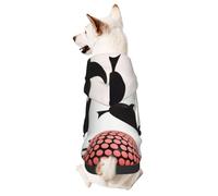 Dog Hoodie Sweatshirt for Fall and Winter, Cozy Pet Clothes for Outdoor Activities, Surrealist Background, red, White, and Black Colors Tie Dye Print Pets wear Hoodies