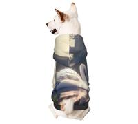 Dog Hoodie Sweatshirt for Fall and Winter, Cozy Pet Clothes for Outdoor Activities, Swan Wings Tie Dye Print Pets wear Hoodies
