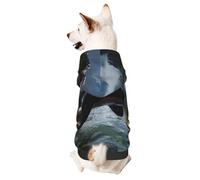 Dog Hoodie Sweatshirt for Fall and Winter, Cozy Pet Clothes for Outdoor Activities, The Fusion of Killer Whales and Forests Tie Dye Print Pets wear Hoodies