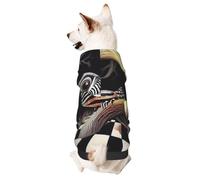 Dog Hoodie Sweatshirt for Fall and Winter, Cozy Pet Clothes for Outdoor Activities, The Glowing White owl Tie Dye Print Pets wear Hoodies