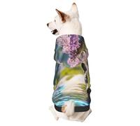 Dog Hoodie Sweatshirt for Fall and Winter, Cozy Pet Clothes for Outdoor Activities, The Leopard Next to The Lilac Flower Tie Dye Print Pets wear Hoodies