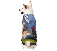 Dog Hoodie Sweatshirt for Fall and Winter, Cozy Pet Clothes for Outdoor Activities, The Little Dog in the Alps Tie Dye Print Pets wear Hoodies