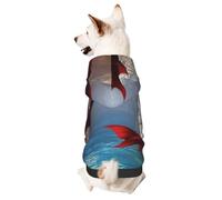 Dog Hoodie Sweatshirt for Fall and Winter, Cozy Pet Clothes for Outdoor Activities, The Red Dream World Tie Dye Print Pets wear Hoodies