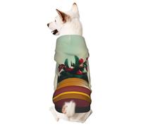 Dog Hoodie Sweatshirt for Fall and Winter, Cozy Pet Clothes for Outdoor Activities, There are Beach Trees in The Background Tie Dye Print Pets wear Hoodies