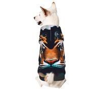 Dog Hoodie Sweatshirt for Fall and Winter, Cozy Pet Clothes for Outdoor Activities, Tiger Camera Tie Dye Print Pets wear Hoodies
