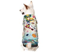 Dog Hoodie Sweatshirt for Fall and Winter, Cozy Pet Clothes for Outdoor Activities, Watercolor Painting Landscape Tie Dye Print Pets wear Hoodies