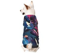 Dog Hoodie Sweatshirt for Fall and Winter, Cozy Pet Clothes for Outdoor Activities, Whale Fall Tie Dye Print Pets wear Hoodies