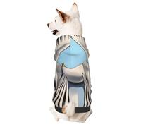 Dog Hoodie Sweatshirt for Fall and Winter, Cozy Pet Clothes for Outdoor Activities, White Striped Aerial View Tie Dye Print Pets wear Hoodies