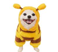 Dog Hoodie - Warm Bee Costume Sweatshirt for Puppies, Autumn Winter Coat with Cozy Fabric, Pet Clothes for Small Dogs Chihuahua Yorkie Cat Boy Girl Halloween, 19.69 inches