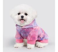 Dog Hoodie Warm Hood Sweater Cold Weather Small Dogs Sweatshirt Comfort Pet Clothes for Medium Cats Chihuahua(Pink,XX-Large)