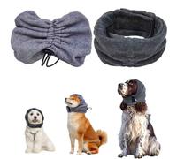 Dog Hoodies,2 Pcs Dogs Reducing Noise Calming Hoodies Adjustable Ear Muffs Covers for Bath Thunderstorms Anxiety Relief Warm Windproof Head Cover Hat