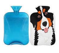 Dog Hot Water Bottle with Fluffy Cover,2L Large Capacity,Bernese Mountain Dog Bottle Water Bag for Cosy Nights Relief Pain Back Neck and Shoulders