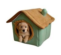 Dog House Bed Foldable Removable Washable Mat Warm Pet Bed