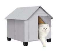 Dog House Bed Folding Elevated Puppy Sleeping Cave | Winter Warm Cat Nest for Outdoor Backyard Patio Home Cold Weather Camping Napping Relaxation