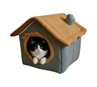 Dog House Bed Warm Folding Removable Washable Mat Pet Cave