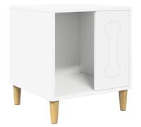 vidaXL Dog Kennel, White, 44 x 42 x 49 cm, Wood Material, Living Room, Rectangular Minimalist Design, Multifunctional Storage, Durable Materials, Modern Exterior, Practical Solutions