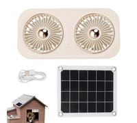 Dog House Fan - Solar Powered Outdoor Fan,20W Battery Energy-Efficient Compact Blower For Greenhouse Garage Camping Patio
