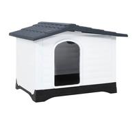 Dog House Grey Polypropylene 90.5x68x66 cm. UV-resistant Rainproof Shelter