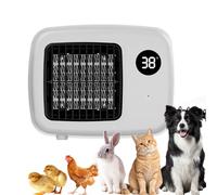 Dog House Heater, Wall-Mounted and Desktop Heater for Chicken Coop with Anti-Chew Cord, 300W/600W, Ideal for Pet Kennel, Cat Cage, and Rabbit Hutch