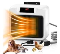 Dog House Heater With Thermostat,Heated Dog House With 6FT Anti Chew Cord and 2 Heating Mode (300/600W), Safe Pet House Heater for Dogs Chicken Coops Rabbits