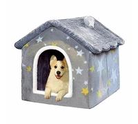Dog House Indoor, Foldable Soft Kennel Bed Warm Cat Nest Puppy Cave with Cushion for Small Medium Large Dogs Cats (L-Within 30 lbs)