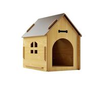 Dog House Indoor for Small Dogs or Cats, Cozy Wooden Design, Small Indoor Bed House, with Air Vents and Elevated Floor Warm Dog Cave,E,58 * 44 * 59cm