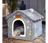 Dog House Indoor Memory Sponge, Foldable Dog House Kennel Bed Mat with Cushion for Small Medium Large Dogs Cats, Winter Warm Cat Nest Puppy Cave Sofa Pet Products (Large)