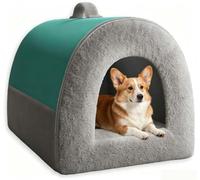 Dog House Large Dog Bed, Anti Anxiety Pet Cave (M:65x53x50cm,Blue-A)