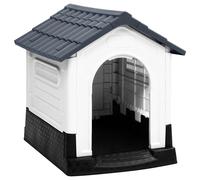 Dog House Polypropylene Pet Carrier Animal Supply Kennel Cage Blue/Grey vidaXL