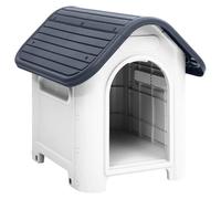 (blue) vidaXL Dog House Polypropylene Pet Carrier Animal Supply Kennel Cage Blue/Grey