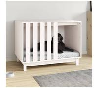 Dog House Solid Pine Wood White 90x60x67 cm Modern Indoor Durable Large Shelter