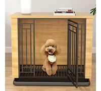 Dog Houses Heavy Duty Indoor Pet Cage Crate, Modern Dog House With Slide Tray, Furniture Pet Crate Side Table Puppy Play Pen For Indoors