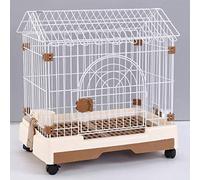 Dog Houses Indoor Dog House Kennel With Casters，Durable Dog Crate Dog Kennel Metal Wire Single Door Folding Pet Animal Shelter (Color : M)