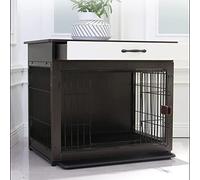 Dog Houses Wooden Pet Cage Crate, Furniture Style Dog Crate With Drawer, Dog House With Sliding Tray, Indoor Decorative Pet Dog Crate ，Easy Assembly