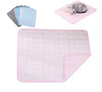 Dog Hub Cooling Mat,cooling Mat for Dogs,ice Silk Cooling Mat for Dogs,Self-Cooling Pet Mat, Washable Portable Coolings Pad for Dogs Cats, Extra Large Self-Cooling Pad for Pets (pink,100*70cm)