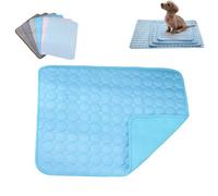 Dog Hub Cooling Mat,cooling Mat for Dogs,ice Silk Cooling Mat for Dogs,Self-Cooling Pet Mat, Washable Portable Coolings Pad for Dogs Cats, Extra Large Self-Cooling Pad for Pets (blue,50*40cm)