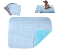 Dog Hub Cooling Mat,cooling Mat for Dogs,ice Silk Cooling Mat for Dogs,Self-Cooling Pet Mat, Washable Portable Coolings Pad for Dogs Cats, Extra Large Self-Cooling Pad for Pets (light blue,50*40cm)