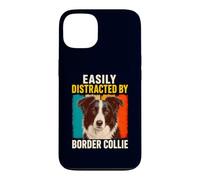 Dog Humor Easily Distracted By Border Collie Retro Vintage Case for iPhone 13
