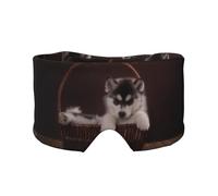 Dog Husky, Full Eye Covers Light Blocking Eye Mask Sleep Eye and Ear Muffs