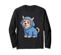 Dog in a Monster Pajama Cute Cartoon Puppy Long Sleeve T-Shirt