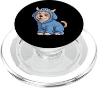 Dog in a Monster Pajama Cute Cartoon Puppy PopSockets PopGrip for MagSafe