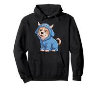 Dog in a Monster Pajama Cute Cartoon Puppy Pullover Hoodie