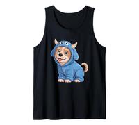 Dog in a Monster Pajama Cute Cartoon Puppy Tank Top